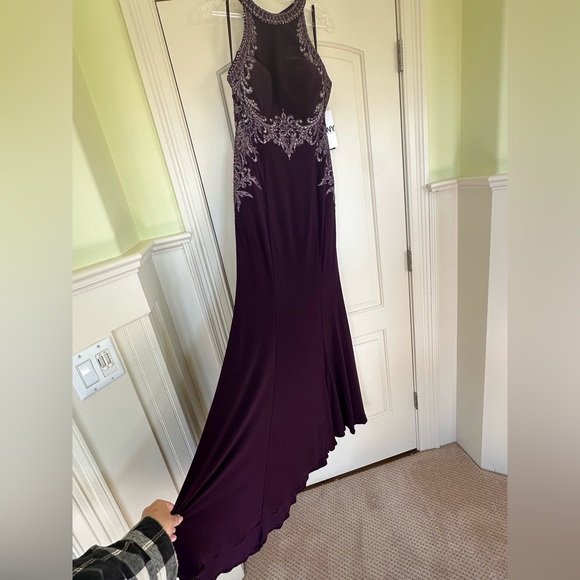 eggplant evening dress Ladivine CDS541 Size 14 Eggplant Corset Prom Dress Ballgown main image 0